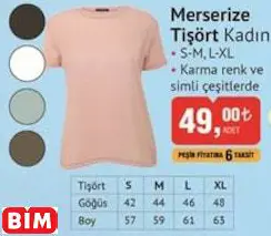 MERSERİZE TİŞÖRT KADIN MERSERİZE TİŞÖRT KADIN